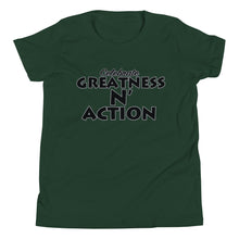 Load image into Gallery viewer, Youth Greatness N&#39; Action Statement T-Shirt (B.P)

