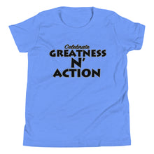 Load image into Gallery viewer, Youth Greatness N&#39; Action Statement T-Shirt (B.P)
