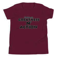 Load image into Gallery viewer, Youth Greatness N&#39; Action Statement T-Shirt (B.P)
